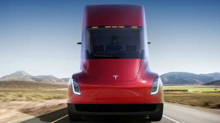 Elon Musk unveiling Tesla’s new electric Semi truck and Roadster