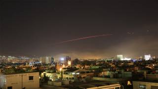 First Images of US-Led Strikes on Damascus Emerge