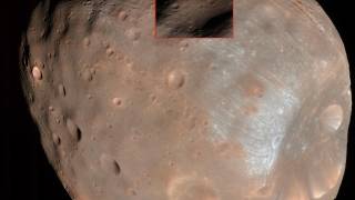 Photos of the Monolith on Mars Moon Phobos