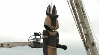 A 26-foot-tall Anubis Statue Installed at Denver International Airport