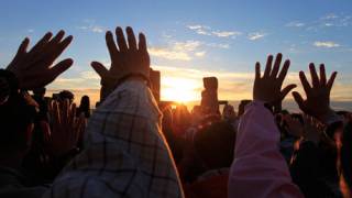 Revellers at Stonehenge celebrate Summer Solstice