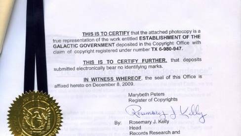 United States Government Recognizes Sovereignty of The Galactic Government