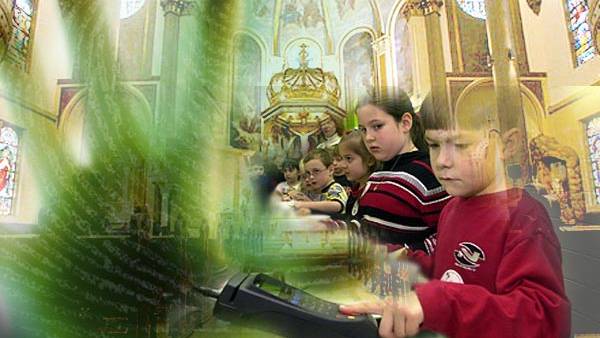 Polish priest checks fingerprints for mass attendance