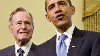 Obama Honors Bush With Medal of Freedom (Seriously.)
