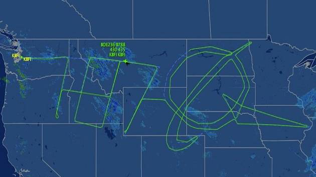 Jet Draws Corporate Logo in Sky Across America