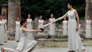 London 2012: Olympic flame lit in Olympia