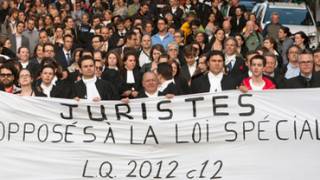 Lawyers against law: Montreal legal eagles march against outrageous anti-protest bill