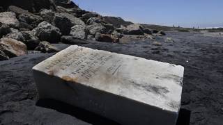 Tombstones from long ago surfacing on San Francisco beach