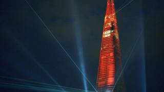 Illuminated: Laser show marks unveiling of Shard