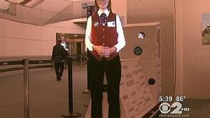 Creepy Computer-Generated Avatar Greets Travelers At Airport