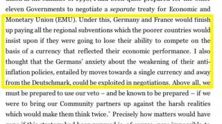 Margaret Thatcher Was Correct About Why The Euro Would Be A Disaster