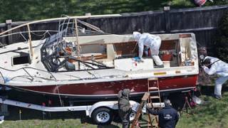 CBS News reports Boston bombing suspect wrote message in boat