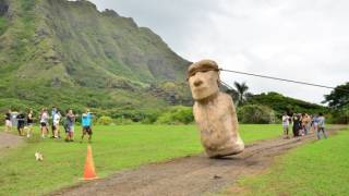 Easter Island’s ’Walking’ Stone Heads Stir Debate