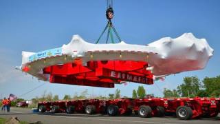 Giant superconducting ring takes a road trip