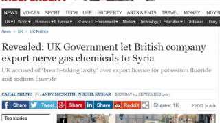 Syria’s ’chemical weapons’ turn out to be sodium fluoride - as used in the U.S. water supply!