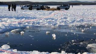 Half-ton fragment of Russian meteorite located on lakebed