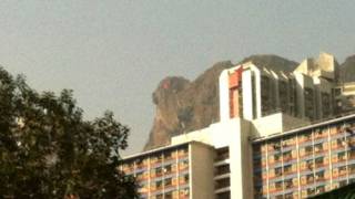 Lion Rock’s Eye Glows Red in Hong Kong, echoing ancient lore of coming catastrophe