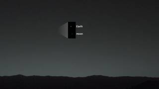 Earth and our moon as seen from Mars