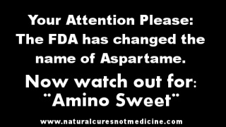 Aspartame Being Re-Branded as AminoSweet: The Next Chapter in Aspartame’s Dangerous History