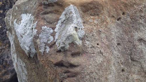 Mysterious Face on Scottish Boulder