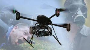 This drone shoots crowds with pepper spray paintballs