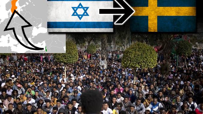 Israeli Government openly exports African illegal immigrants to Sweden