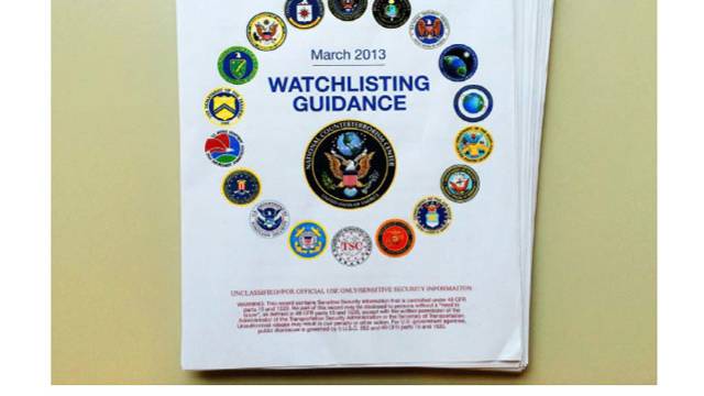 TYPOGRAPHICAL ERROR on front page of alleged U.S. criteria for terrorist list