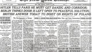 Diamond In A Cesspool! 1939: "Berlin Thinks Door Is Left Open To Peaceful Solution”