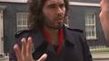 Russell Brand labelled ’champagne socialist’ after refusing to discuss rent at protest