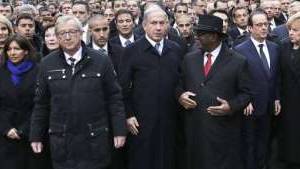 Benjamin Netanyahu ridiculed over appearance at Paris solidarity march