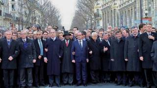 Jewish newspaper edits out Angela Merkel from front page on Paris march