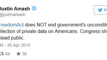 Rep. Amash: Not Enough Votes in Congress to Reauthorize PATRIOT Act