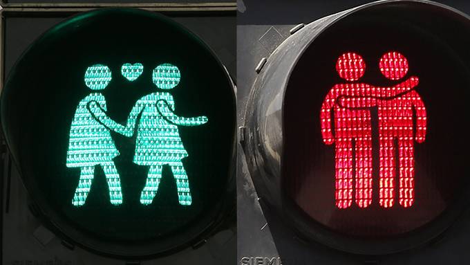 Vienna's gay, straight and lesbian crossing lights show all walks of life