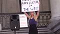 Lauren Southern clashes with feminists at SlutWalk