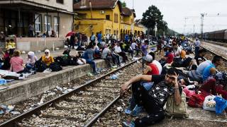 Thousands of migrants race to catch last trains into backdoor of Europe before Hungary completes border fence