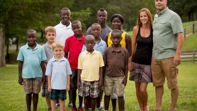 Southern White Couple Adopt Eight Children from Sierra Leone