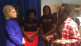 Hillary Clinton's tense backstage confrontation with Black Lives Matter activists caught on video