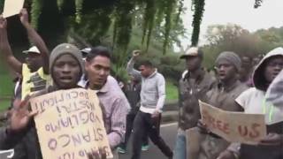 Migrants shut down traffic in Milan to protest living conditions