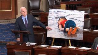 ISIS Collaborator John McCain Displays Photo of Dead Syrian Boy on Senate Floor