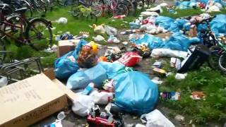 Migrants Dump Garbage from Their Balconies at German Asylum Center