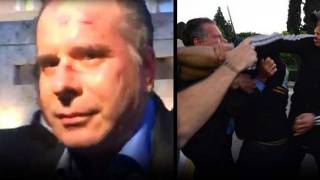 Golden Dawn and Other Angry Greeks Maul Greek Politician in Front of Parliament