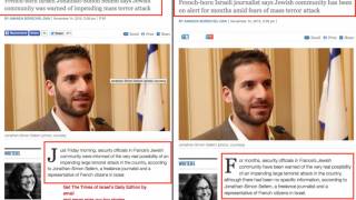 French Jewish community warned on Friday morning of #ParisAttacks - Times of Israel changed story to hide inside intel