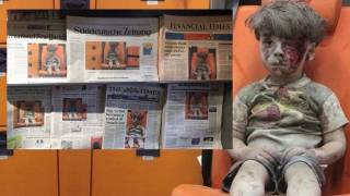 Aleppo Syria Dust Boy Image Staged