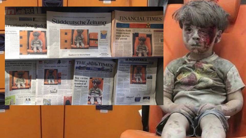 Aleppo Syria Dust Boy Image Staged