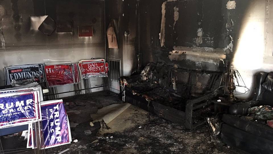 RNC headquarters in North Carolina firebombed