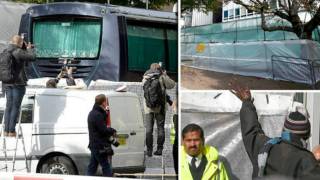 Child Migrants Arrive in UK but 15ft Screens Are in Place so Public Cannot Asses Their Age