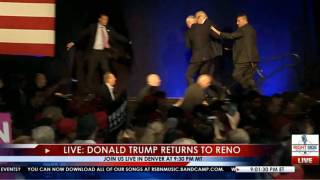 Trump Rushed Offstage By Secret Service After Possible Assassination Attempt In Reno