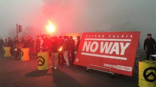 Generation Identitaire Block Calais Bridges with Burning Tires to Stop Migrant Invasion