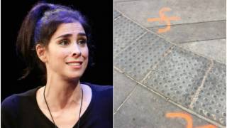Sarah Silverman Mistakes Construction Markings for Swastikas
