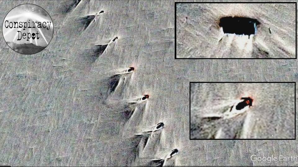 Unearthed By Melting Ice In Antarctica: A Strange Two Kilometer Long Strip of Structures
